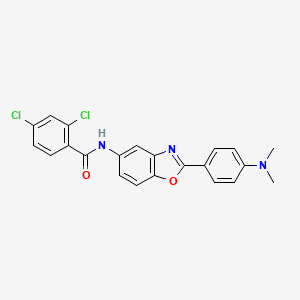 molecular formula C22H17Cl2N3O2 B5055446 2,4-dichloro-N-{2-[4-(dimethylamino)phenyl]-1,3-benzoxazol-5-yl}benzamide 