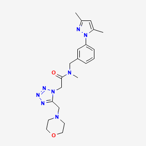 N-[3-(3,5-dimethyl-1H-pyrazol-1-yl)benzyl]-N-methyl-2-[5-(4-morpholinylmethyl)-1H-tetrazol-1-yl]acetamide