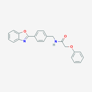molecular formula C22H18N2O3 B505552 N-[4-(1,3-benzoxazol-2-yl)benzyl]-2-phenoxyacetamide 