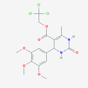 2,2,2-trichloroethyl 6-methyl-2-oxo-4-(3,4,5-trimethoxyphenyl)-1,2,3,4-tetrahydro-5-pyrimidinecarboxylate