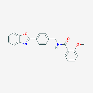 molecular formula C22H18N2O3 B505553 N-[4-(1,3-benzoxazol-2-yl)benzyl]-2-methoxybenzamide 