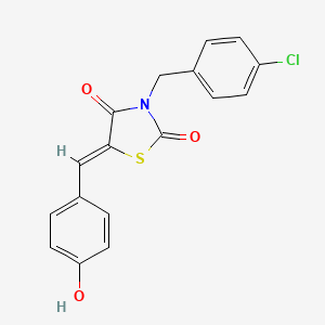 molecular formula C17H12ClNO3S B5055532 3-(4-chlorobenzyl)-5-(4-hydroxybenzylidene)-1,3-thiazolidine-2,4-dione 