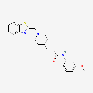 molecular formula C23H27N3O2S B5055535 3-[1-(1,3-benzothiazol-2-ylmethyl)-4-piperidinyl]-N-(3-methoxyphenyl)propanamide 