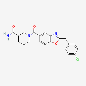 1-{[2-(4-chlorobenzyl)-1,3-benzoxazol-5-yl]carbonyl}-3-piperidinecarboxamide