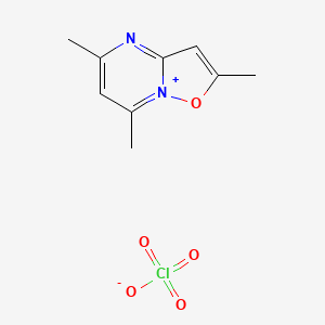 molecular formula C9H11ClN2O5 B5055563 2,5,7-trimethylisoxazolo[2,3-a]pyrimidin-8-ium perchlorate 
