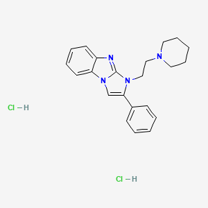 molecular formula C22H26Cl2N4 B5055565 2-phenyl-1-[2-(1-piperidinyl)ethyl]-1H-imidazo[1,2-a]benzimidazole dihydrochloride 