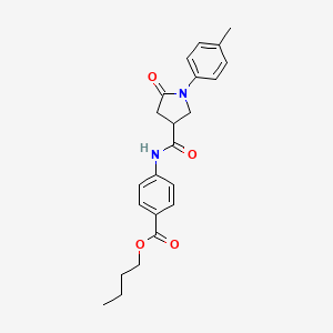 butyl 4-({[1-(4-methylphenyl)-5-oxo-3-pyrrolidinyl]carbonyl}amino)benzoate