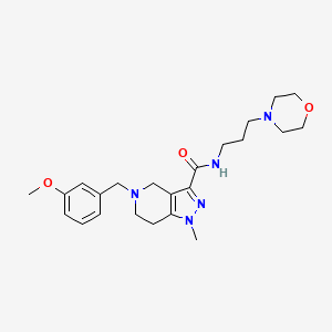 5-(3-methoxybenzyl)-1-methyl-N-[3-(4-morpholinyl)propyl]-4,5,6,7-tetrahydro-1H-pyrazolo[4,3-c]pyridine-3-carboxamide