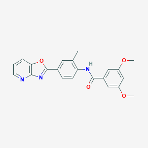 3,5-dimethoxy-N-(2-methyl-4-[1,3]oxazolo[4,5-b]pyridin-2-ylphenyl)benzamide