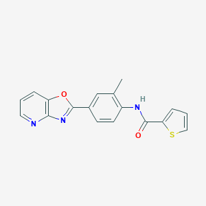 N-[2-methyl-4-([1,3]oxazolo[4,5-b]pyridin-2-yl)phenyl]thiophene-2-carboxamide
