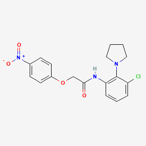 molecular formula C18H18ClN3O4 B5055611 N-[3-chloro-2-(1-pyrrolidinyl)phenyl]-2-(4-nitrophenoxy)acetamide 