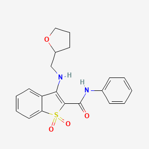 N-phenyl-3-[(tetrahydro-2-furanylmethyl)amino]-1-benzothiophene-2-carboxamide 1,1-dioxide