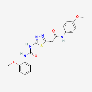 N-(4-methoxyphenyl)-2-[5-({[(2-methoxyphenyl)amino]carbonyl}amino)-1,3,4-thiadiazol-2-yl]acetamide