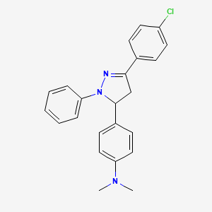 4-[3-(4-chlorophenyl)-1-phenyl-4,5-dihydro-1H-pyrazol-5-yl]-N,N-dimethylaniline