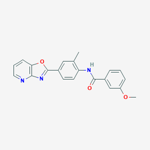 3-methoxy-N-(2-methyl-4-[1,3]oxazolo[4,5-b]pyridin-2-ylphenyl)benzamide