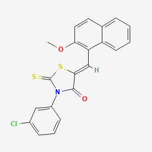 3-(3-chlorophenyl)-5-[(2-methoxy-1-naphthyl)methylene]-2-thioxo-1,3-thiazolidin-4-one