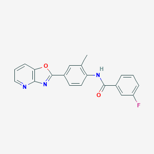 3-fluoro-N-(2-methyl-4-[1,3]oxazolo[4,5-b]pyridin-2-ylphenyl)benzamide