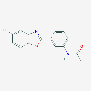 molecular formula C15H11ClN2O2 B505567 N-[3-(5-chloro-1,3-benzoxazol-2-yl)phenyl]acetamide 