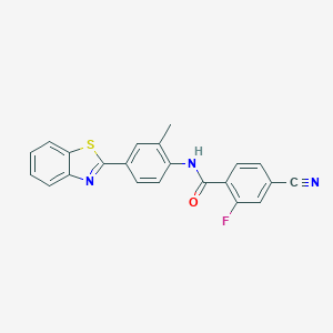 N-[4-(1,3-benzothiazol-2-yl)-2-methylphenyl]-4-cyano-2-fluorobenzamide