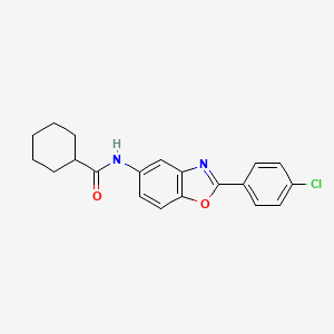 molecular formula C20H19ClN2O2 B5055683 N-[2-(4-chlorophenyl)-1,3-benzoxazol-5-yl]cyclohexanecarboxamide 