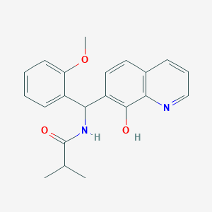 molecular formula C21H22N2O3 B5055714 N-[(8-hydroxy-7-quinolinyl)(2-methoxyphenyl)methyl]-2-methylpropanamide 