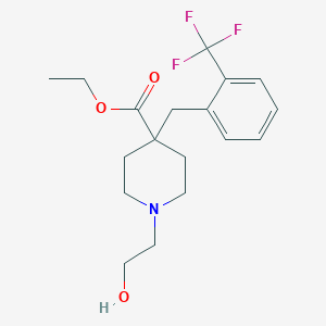molecular formula C18H24F3NO3 B5055738 ethyl 1-(2-hydroxyethyl)-4-[2-(trifluoromethyl)benzyl]-4-piperidinecarboxylate 
