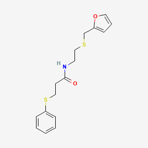 molecular formula C16H19NO2S2 B5055741 N-{2-[(2-furylmethyl)thio]ethyl}-3-(phenylthio)propanamide 