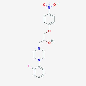 molecular formula C19H22FN3O4 B5055747 1-[4-(2-fluorophenyl)-1-piperazinyl]-3-(4-nitrophenoxy)-2-propanol 