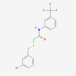 molecular formula C16H13BrF3NOS B5055768 2-[(3-bromobenzyl)thio]-N-[3-(trifluoromethyl)phenyl]acetamide 