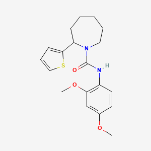 molecular formula C19H24N2O3S B5055772 N-(2,4-dimethoxyphenyl)-2-(2-thienyl)-1-azepanecarboxamide 