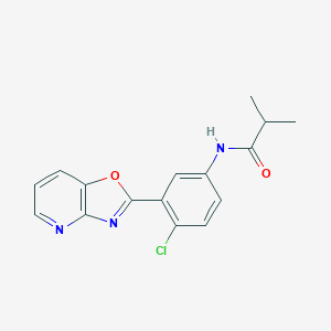 molecular formula C16H14ClN3O2 B505583 N-(4-chloro-3-[1,3]oxazolo[4,5-b]pyridin-2-ylphenyl)-2-methylpropanamide 