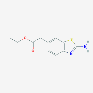molecular formula C11H12N2O2S B505584 （2-氨基苯并噻唑-6-基）-乙酸乙酯 CAS No. 68195-02-8