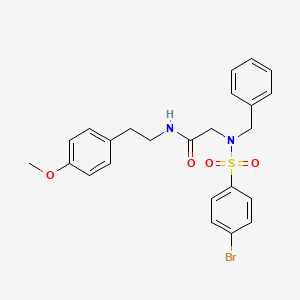 N~2~-benzyl-N~2~-[(4-bromophenyl)sulfonyl]-N~1~-[2-(4-methoxyphenyl)ethyl]glycinamide