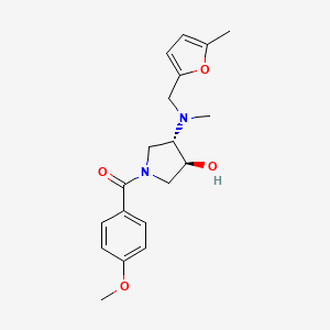 molecular formula C19H24N2O4 B5055866 (3S*,4S*)-1-(4-methoxybenzoyl)-4-{methyl[(5-methyl-2-furyl)methyl]amino}-3-pyrrolidinol 