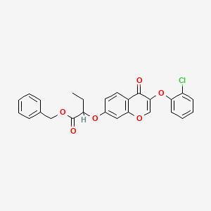 molecular formula C26H21ClO6 B5055876 benzyl 2-{[3-(2-chlorophenoxy)-4-oxo-4H-chromen-7-yl]oxy}butanoate 