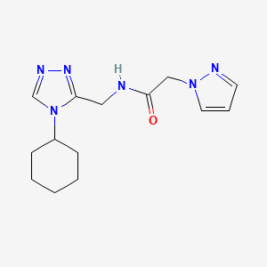 N-[(4-cyclohexyl-4H-1,2,4-triazol-3-yl)methyl]-2-(1H-pyrazol-1-yl)acetamide