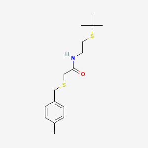 molecular formula C16H25NOS2 B5055911 N-[2-(tert-butylthio)ethyl]-2-[(4-methylbenzyl)thio]acetamide 