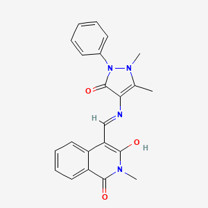 4-{[(1,5-dimethyl-3-oxo-2-phenyl-2,3-dihydro-1H-pyrazol-4-yl)amino]methylene}-2-methyl-1,3(2H,4H)-isoquinolinedione