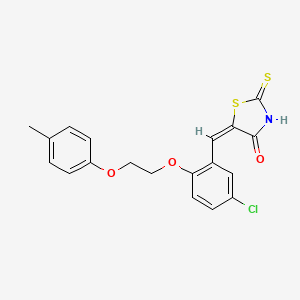 5-{5-chloro-2-[2-(4-methylphenoxy)ethoxy]benzylidene}-2-thioxo-1,3-thiazolidin-4-one