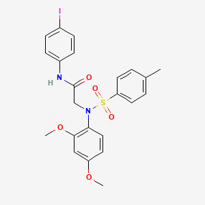 molecular formula C23H23IN2O5S B5055968 N~2~-(2,4-dimethoxyphenyl)-N~1~-(4-iodophenyl)-N~2~-[(4-methylphenyl)sulfonyl]glycinamide 