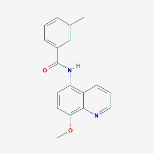 N-(8-methoxy-5-quinolinyl)-3-methylbenzamide