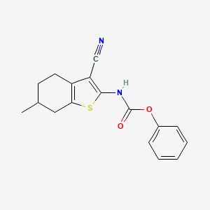 molecular formula C17H16N2O2S B5056061 phenyl (3-cyano-6-methyl-4,5,6,7-tetrahydro-1-benzothien-2-yl)carbamate 