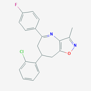 7-(2-chlorophenyl)-5-(4-fluorophenyl)-3-methyl-7,8-dihydro-6H-isoxazolo[4,5-b]azepine