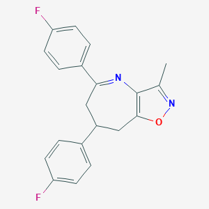 molecular formula C20H16F2N2O B505609 5,7-bis(4-fluorophenyl)-3-methyl-7,8-dihydro-6H-isoxazolo[4,5-b]azepine 