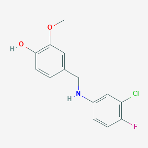 molecular formula C14H13ClFNO2 B5056093 4-{[(3-chloro-4-fluorophenyl)amino]methyl}-2-methoxyphenol 