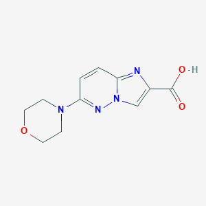 molecular formula C11H12N4O3 B505610 6-Morpholin-4-ylimidazo[1,2-b]pyridazine-2-carboxylic acid 