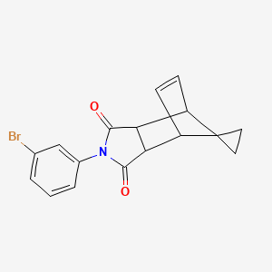 molecular formula C17H14BrNO2 B5056102 4'-(3-bromophenyl)-4'-azaspiro[cyclopropane-1,10'-tricyclo[5.2.1.0~2,6~]decane]-8'-ene-3',5'-dione 