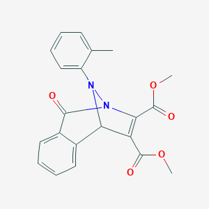 molecular formula C21H18N2O5 B505611 Dimethyl 12-(2-methylphenyl)-8-oxo-9,12-diazatricyclo[7.2.1.0~2,7~]dodeca-2,4,6,10-tetraene-10,11-dicarboxylate 