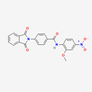 molecular formula C22H15N3O6 B5056110 4-(1,3-dioxo-1,3-dihydro-2H-isoindol-2-yl)-N-(2-methoxy-4-nitrophenyl)benzamide 