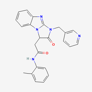 molecular formula C24H21N5O2 B5056116 N-(2-methylphenyl)-2-[2-oxo-1-(3-pyridinylmethyl)-2,3-dihydro-1H-imidazo[1,2-a]benzimidazol-3-yl]acetamide 